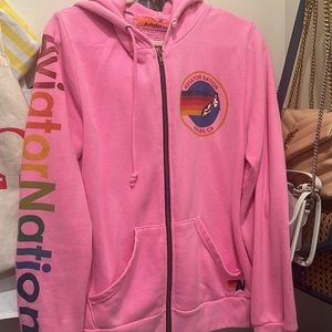 Aviator nation pink full zip